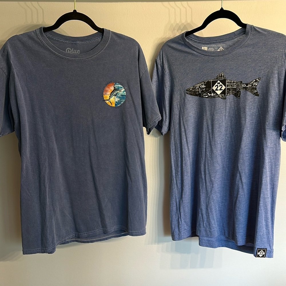 Men’s T-shirts -2 blue  Size Large